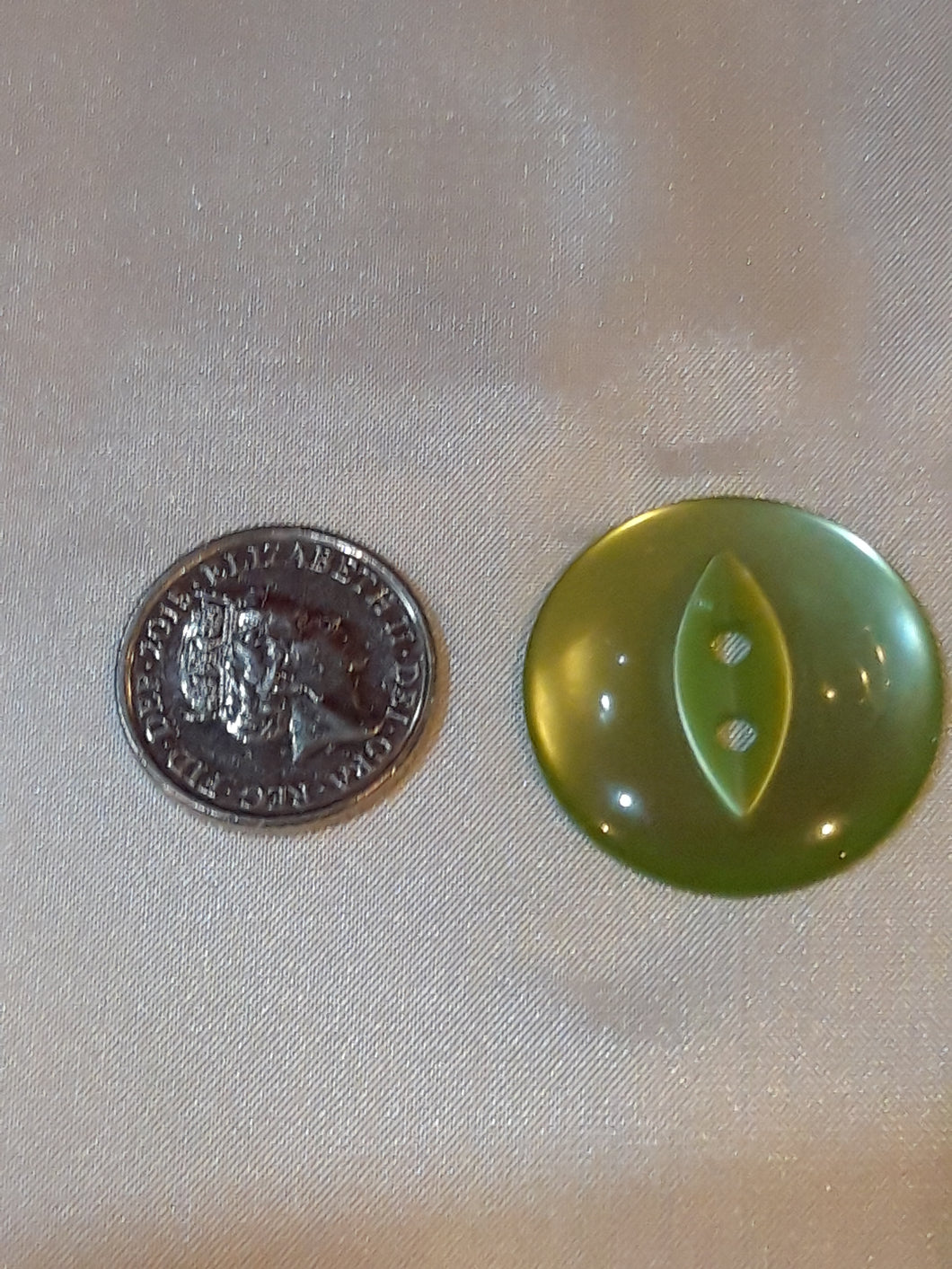 Extra Large Lime Green Fish-Eye Button