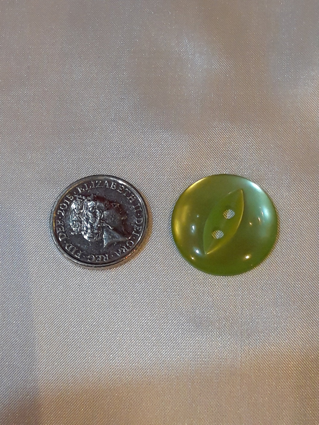 Large Lime Green Fish-Eye Button