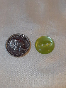 Small Lime Green Fish-Eye Button