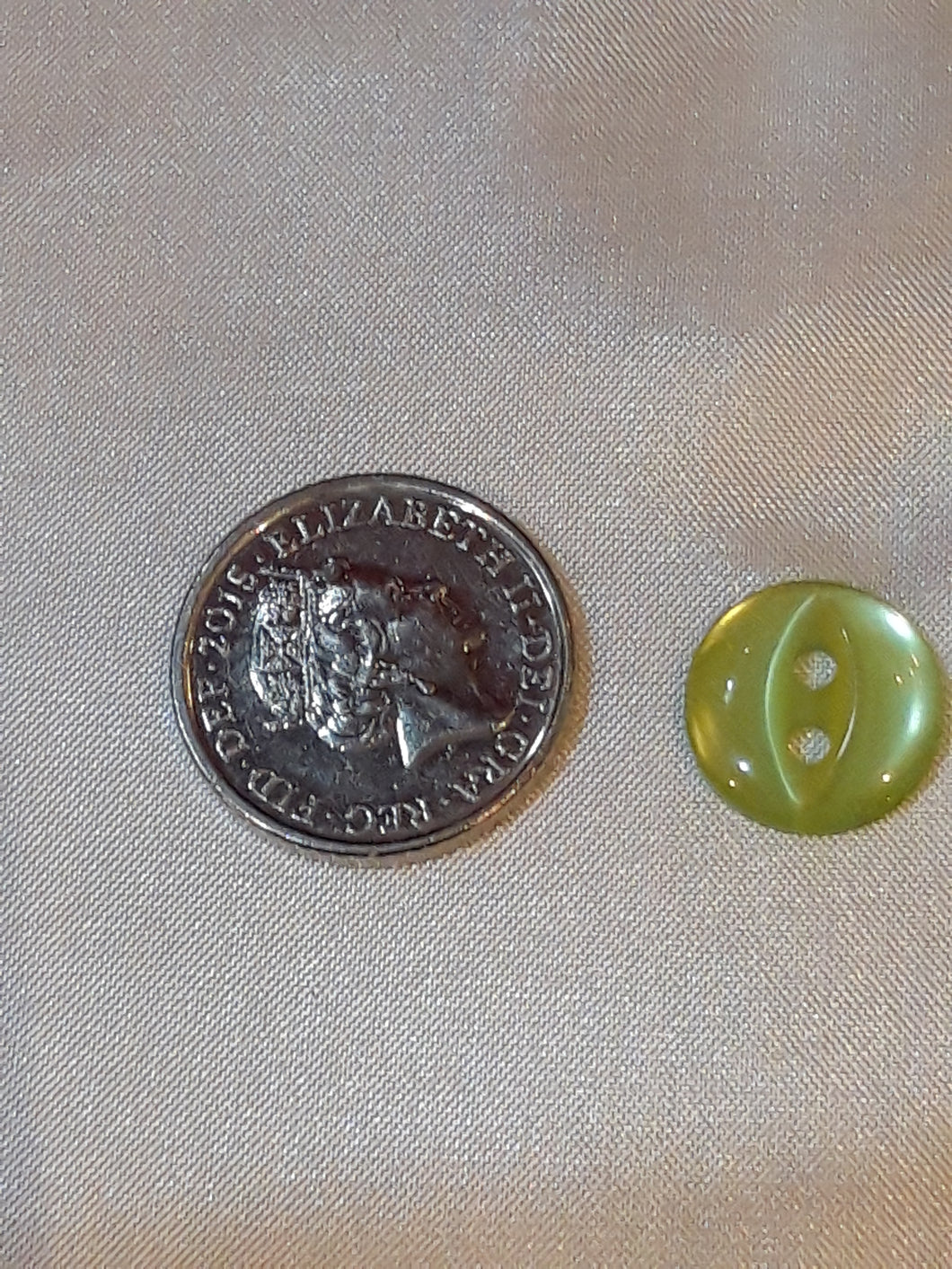 Extra Small Lime Green Fish-Eye Button