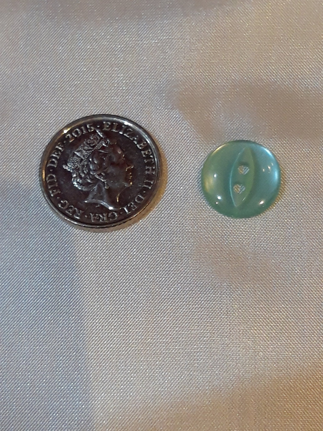 Small Mint Green Fish-Eye Button