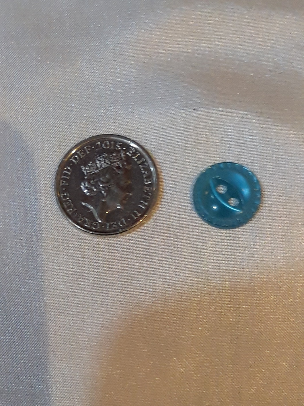 Small Turquoise Green Button