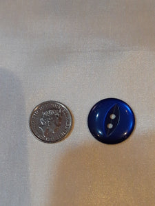 Large Dark Blue Fish-Eye Button