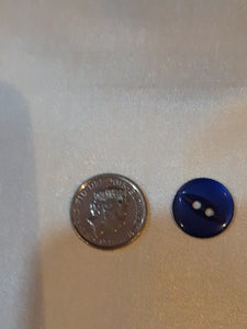 Small Dark Blue Fish-Eye Button
