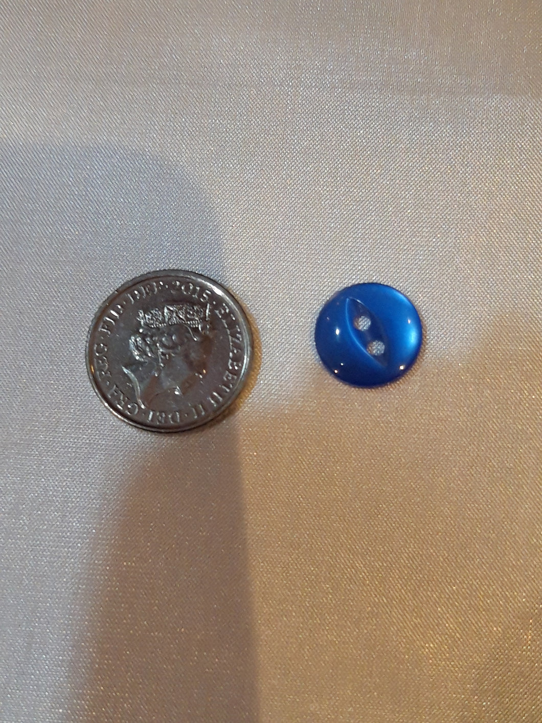 Extra Small Royal Blue Fish-Eye Button