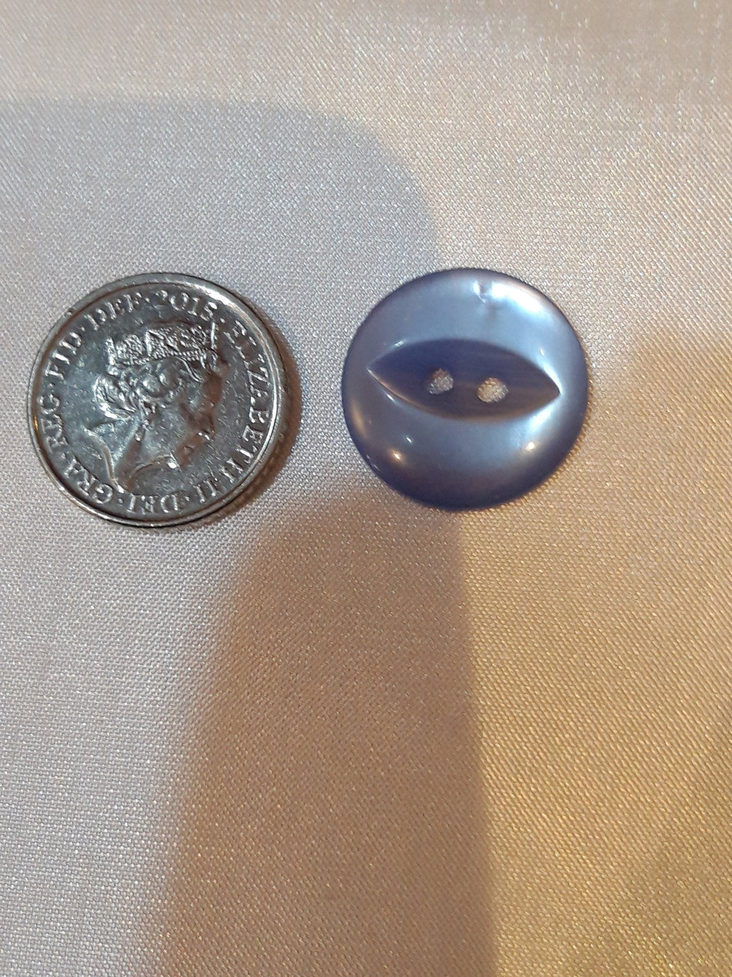 Medium Blue Fish-Eye Button