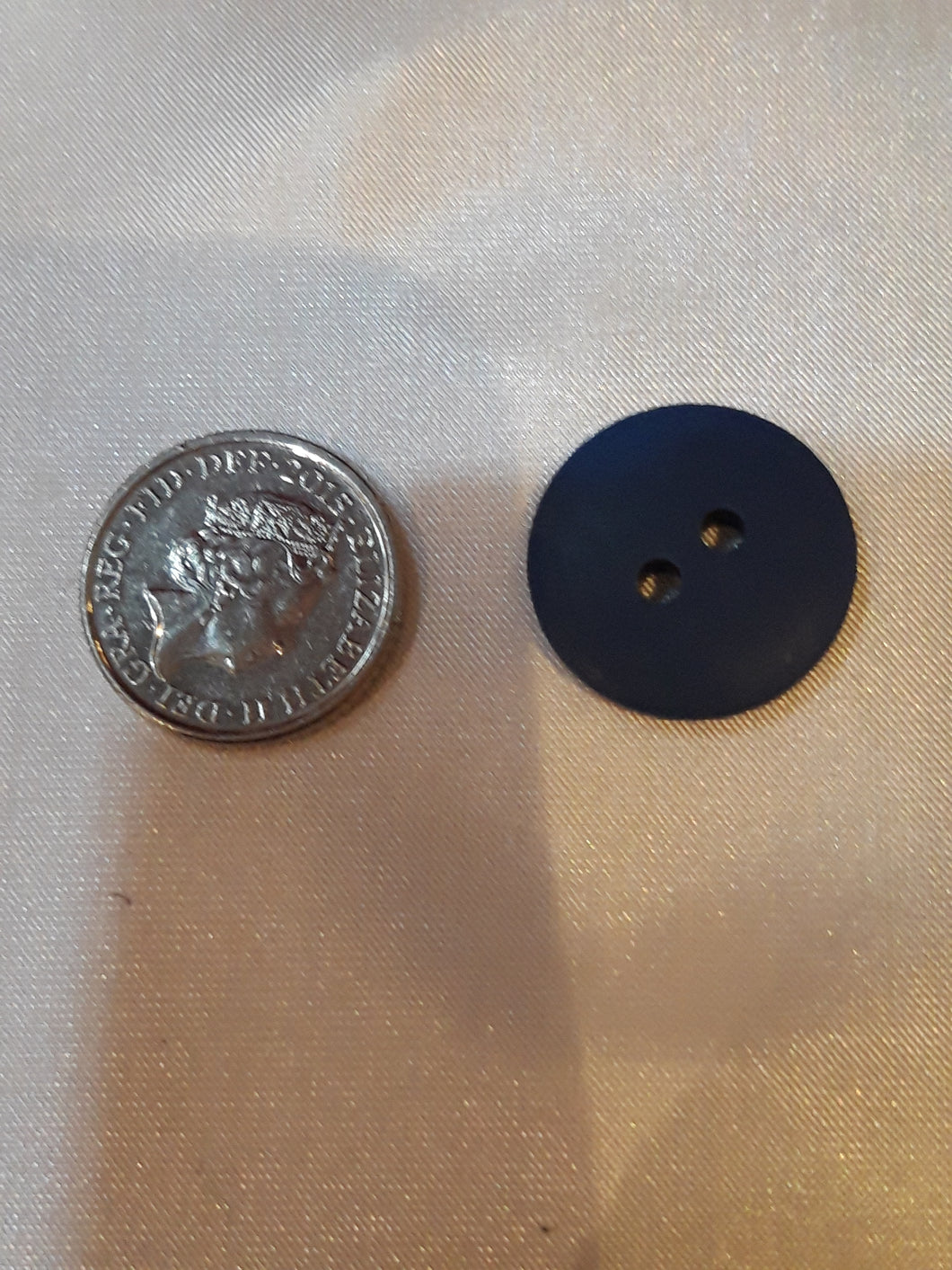 Large Matt Denim Blue Shank Button