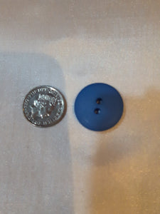 Large Matt Saxe Blue Shank Button