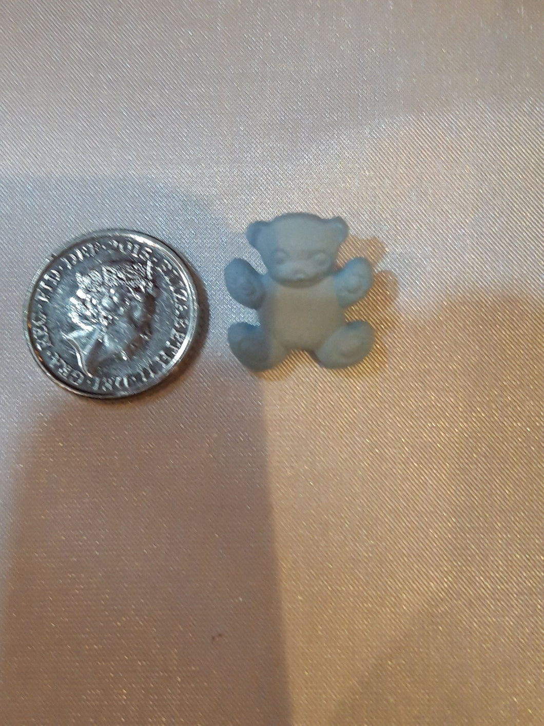 Pale Blue Teddy Bear Button