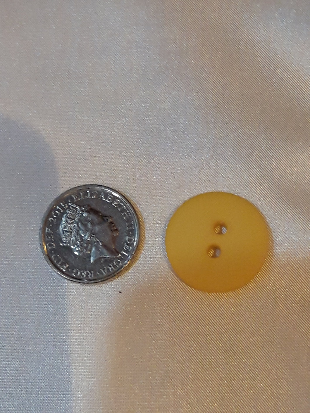 Large Pale Yellow Matt Button
