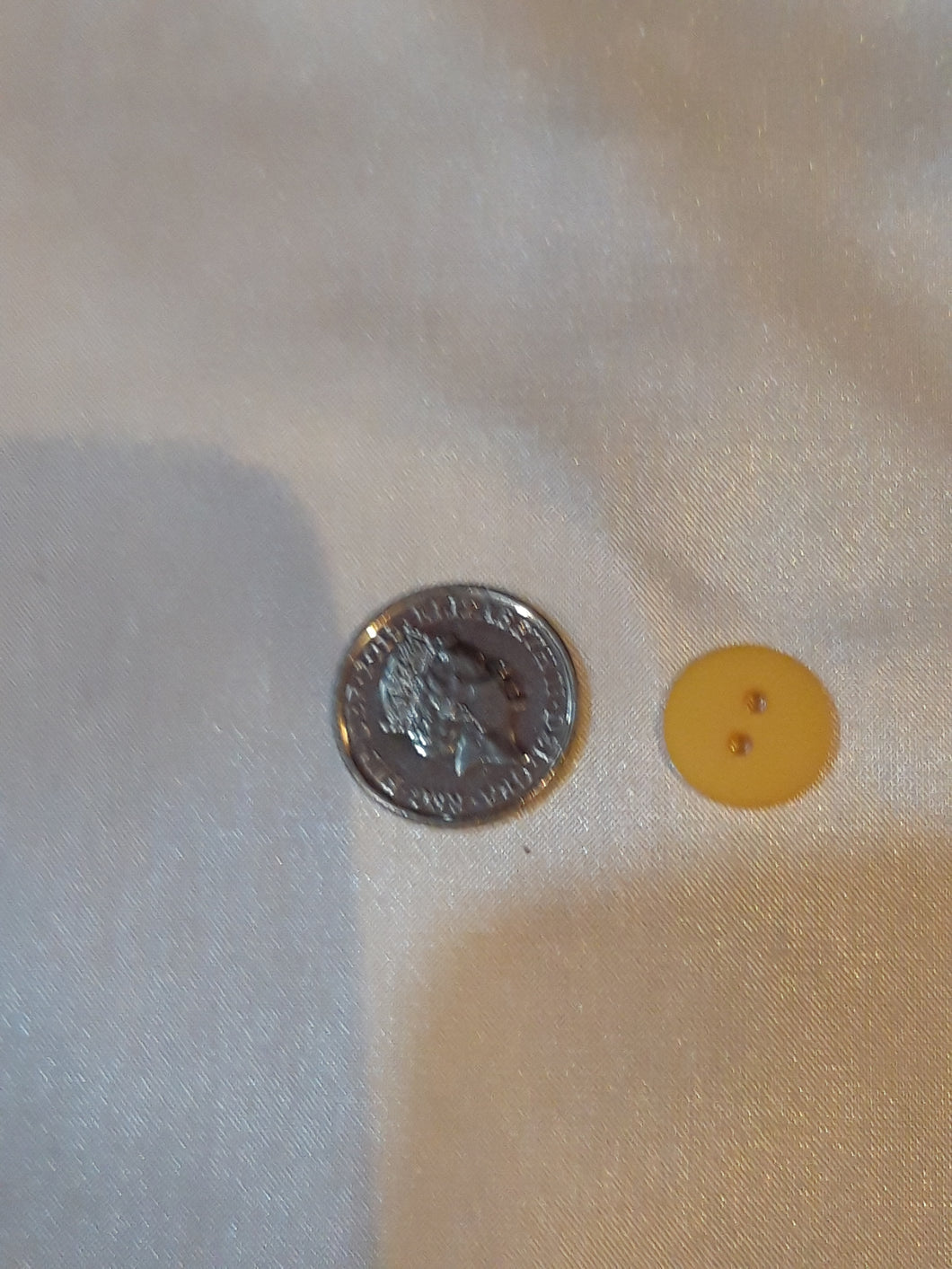 Small Pale Yellow Matt Button