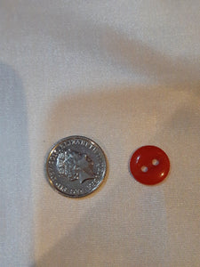 Extra Small Bright Red Fish-Eye Button