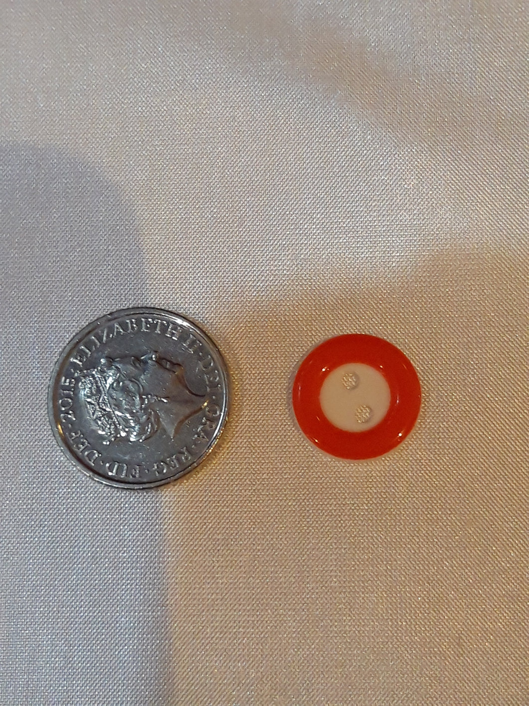 Red Button with a White Centre