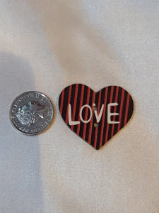 Large Heart Bamboo Button