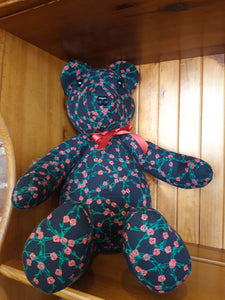 Black with Red Roses Handmade Bear
