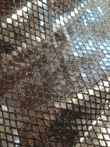 Silver Diamond Sequin Clearance Fabric