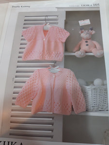 UKHKA 105 - Baby Double Knit - Cardigans - 12"-20"