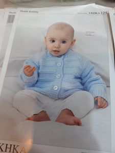 UKHKA 125 - Baby Double Knit - Cardigans- 12"-20"