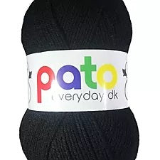 Pato Black Double Knit Yarn