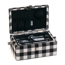 Load image into Gallery viewer, Black Gingham Sewing Box - Small
