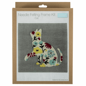 Needle Felting Kit With Frame - Cat