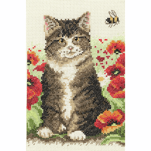Counted Cross Stitch Kit - Cat and Bee