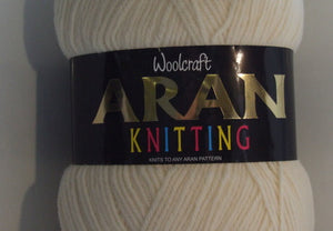 Cream  - Aran Knit Yarn - 400g