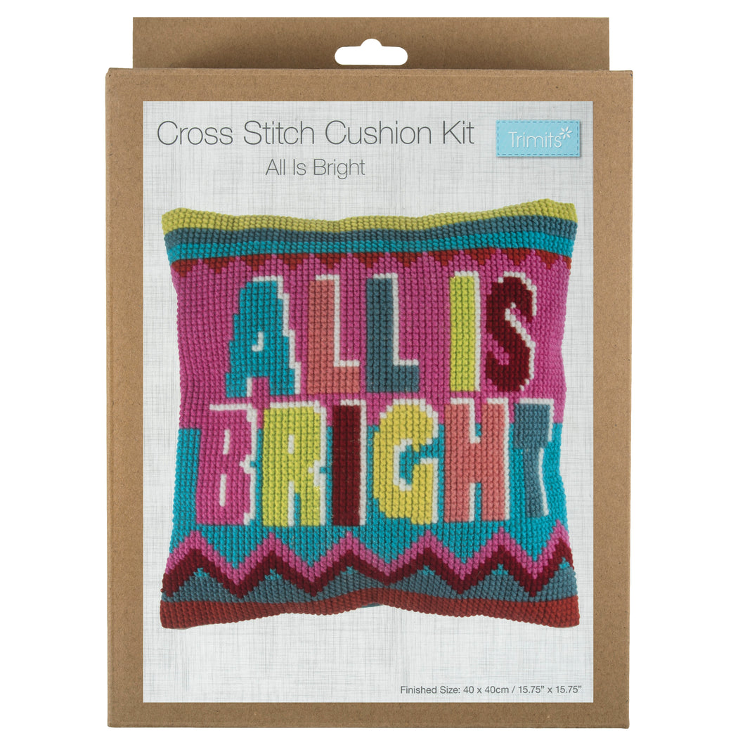 Cross Stitch Cushion Kit  - All is Bright