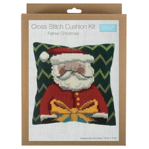 Cross Stitch Cushion Kit  - Santa