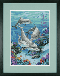 Counted Cross Stitch Kit - Dolphins Domain