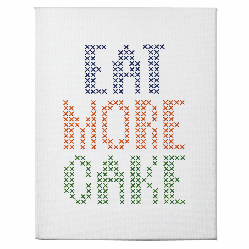 Counted Cross Stitch Kit - Eat More Cake