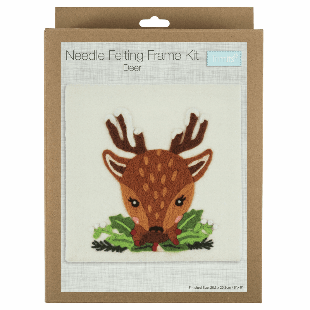 Needle Felting Kit With Frame - Deer