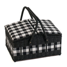 Load image into Gallery viewer, Twin-Lidded Wicker Sewing Box - 4 Designs Available
