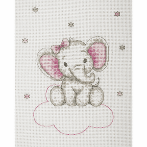 Counted Cross Stitch Kit - Girl Elephant