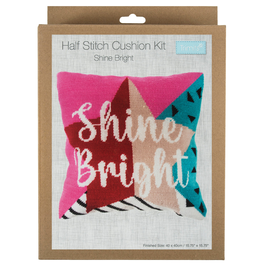 Half Stitch Cushion Kit  - Shine Bright
