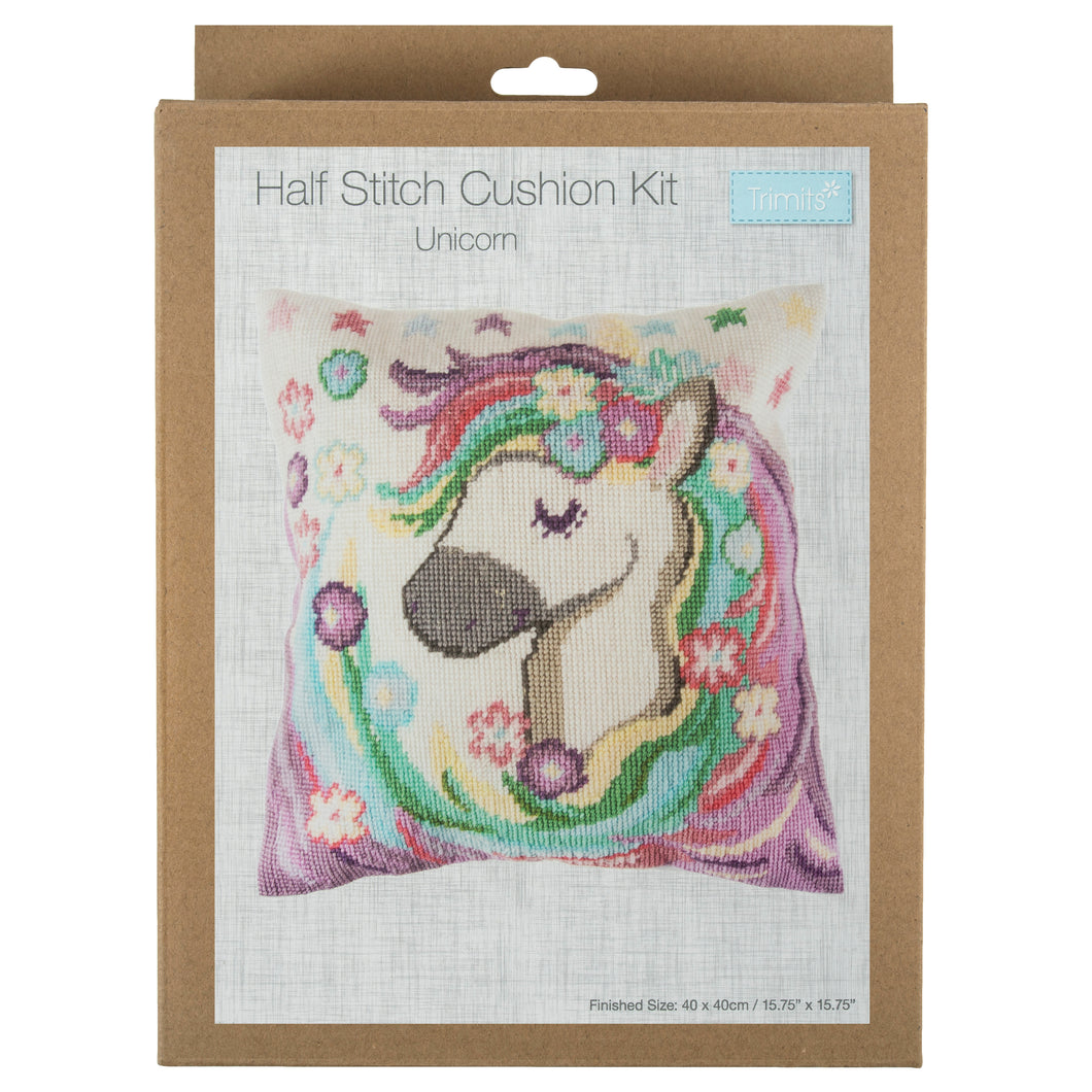 Half Stitch Cushion Kit  - Unicorn