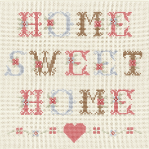 Counted Cross Stitch Kit - Home Sweet Home