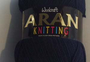 Navy  - Aran Knit Yarn - 400g