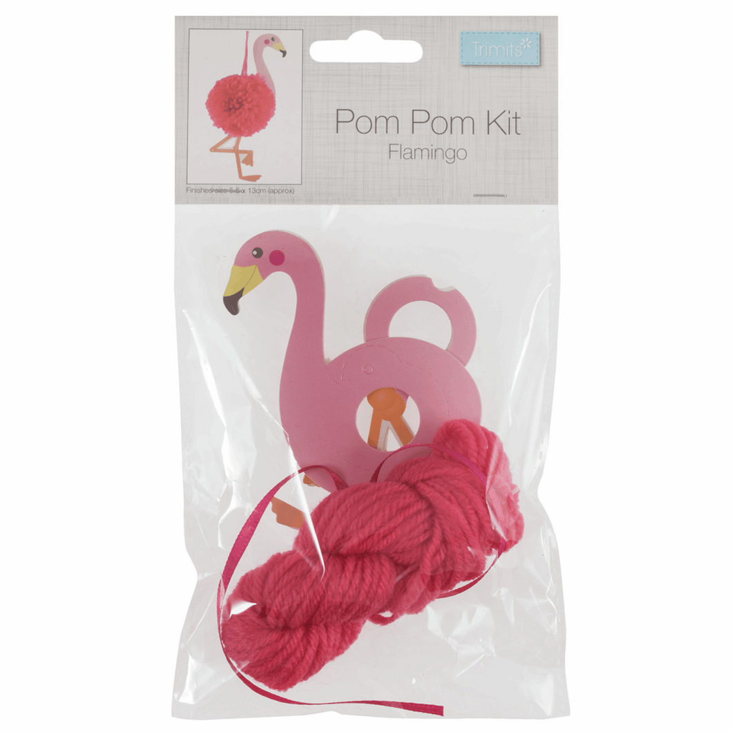 Pom Pom Decoration Kit  - Flamingo