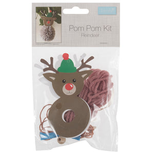 Pom Pom Decoration Kit  - Reindeer