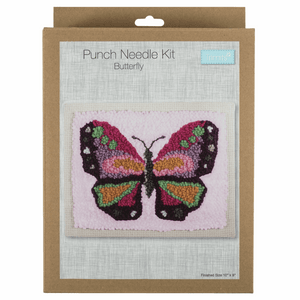 Punch Needle Framed Kit  - Butterfly