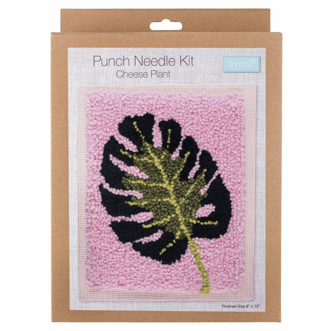 Punch Needle Framed Kit  - Cheese Plant