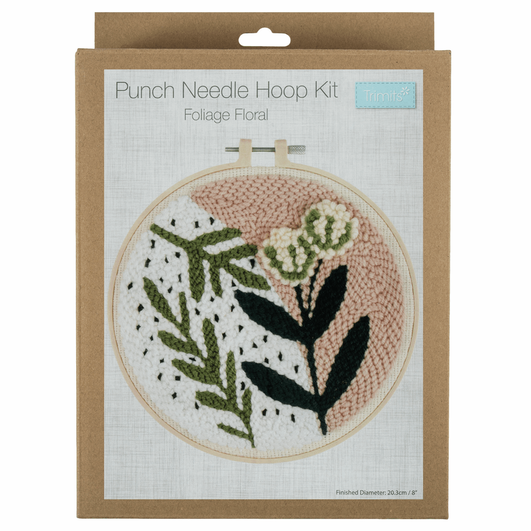 Punch Needle Hoop Kit  - Foliage Floral