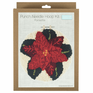 Punch Needle Hoop Kit  - Poinsettia