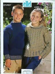Elle Q2407 - Child's Jumper Knitting Pattern - 4-12 Years