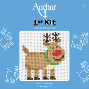 1st Cross Stitch Kit - Rudolph