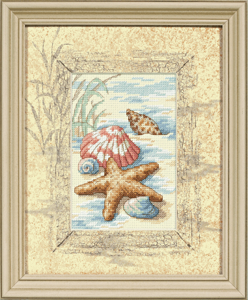 Counted Cross Stitch Kit - Shells in the Sand