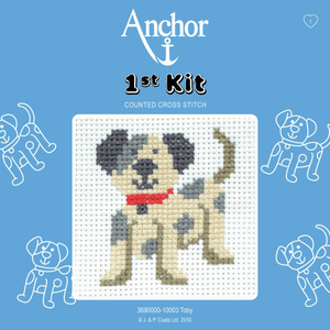 1st Cross Stitch Kit - Toby the Dog