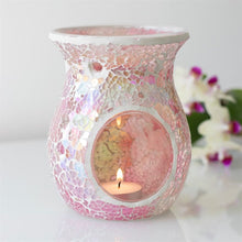 Load image into Gallery viewer, Large Pink Iridescent Crackle Oil Burner
