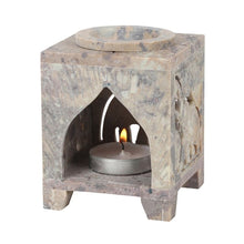 Load image into Gallery viewer, Carved Elephant Soapstone Oil Burner
